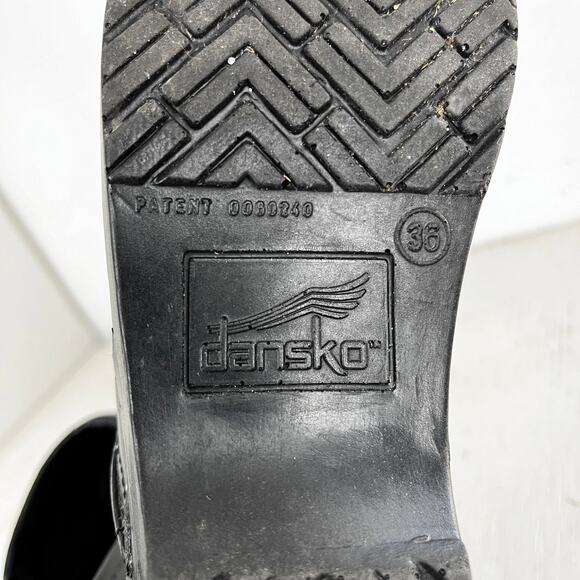 Dansko professional shiny black slip on clogs size 36 US size 6.5 - Picture 10 of 13